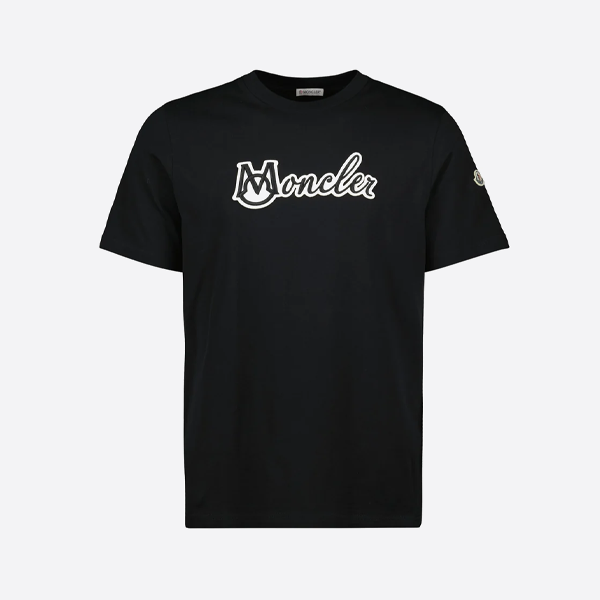 モンクレールのロゴ刺繍入り半袖シャツ