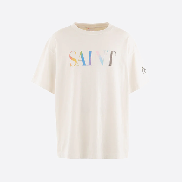 聖ミカエル レインボー SAINT レタープリント 半袖