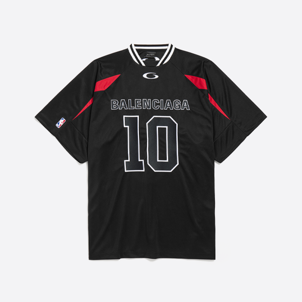 バレンシアガ バスケットボール コラボレーション 半袖Tシャツ、ブラック