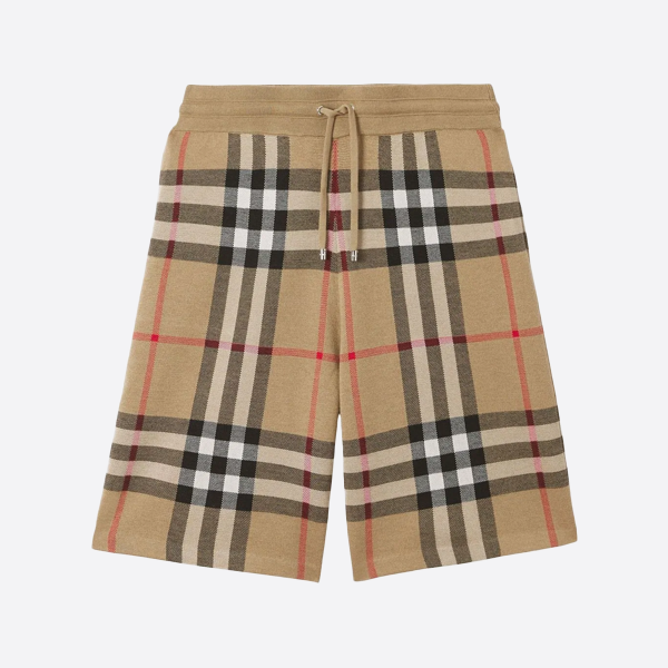 バーバリーのチェック柄ニットショーツ