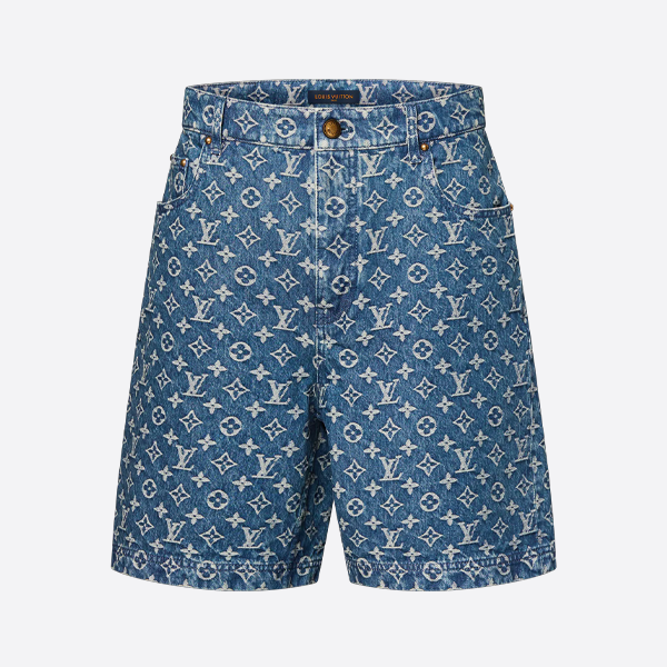 ルイ・ヴィトン モノグラムプリント デニムショーツ