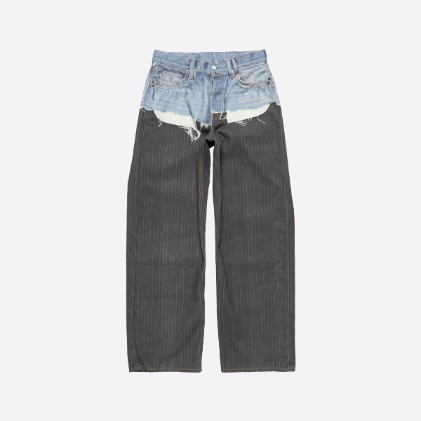 アクネ ストゥディオズのドレスパンツ／フェイクツーピースジーンズ