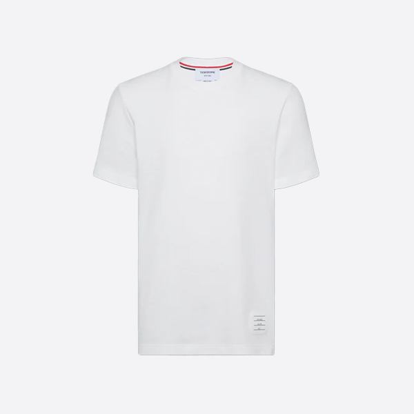 トム・ブラウンの背面にウェビングが付いた半袖Tシャツ