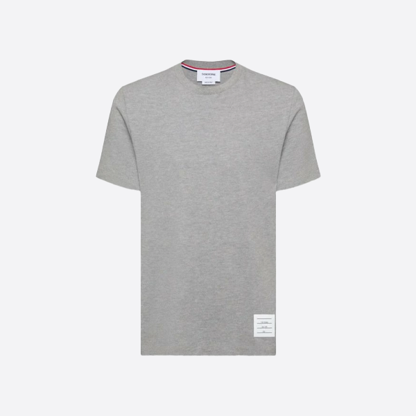 トム・ブラウン 半袖Tシャツ（背面にウェビング付き）、グレー