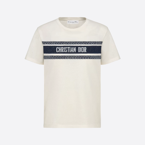 ディオール ジャカードニット 半袖Tシャツ（フロントに文字入り）