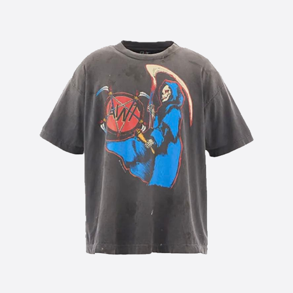 聖ミカエル死亡リストプリント半袖Tシャツ