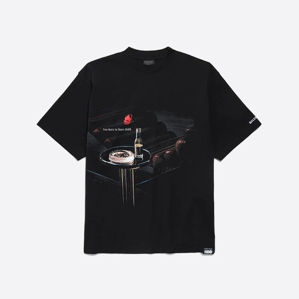 バレンシアガのサイケデリックプリント半袖Tシャツ