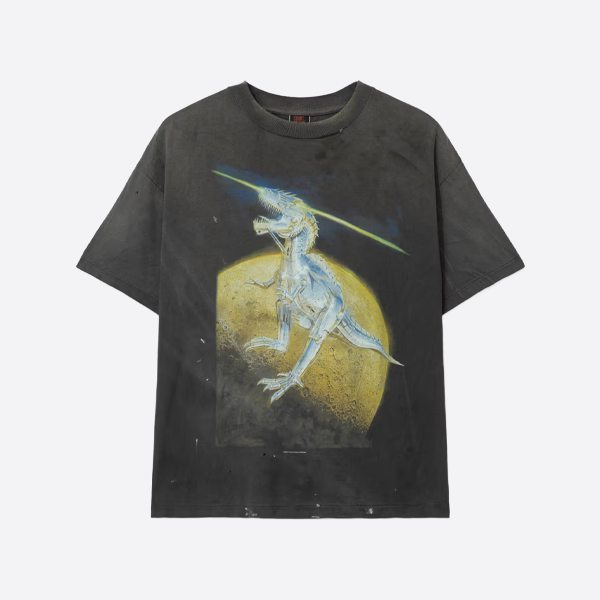聖ミカエル メカニカル ティラノサウルス レックス プリント 半袖Tシャツ