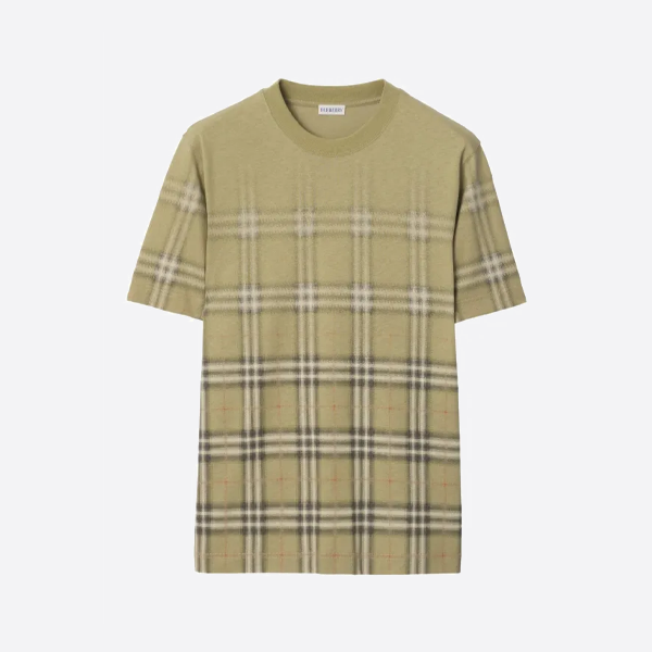 バーバリーのグラデーションぼかしチェック柄半袖Tシャツ