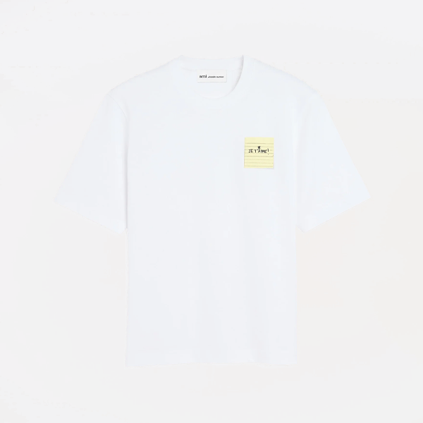 アミ・パリの付箋ロゴTシャツ