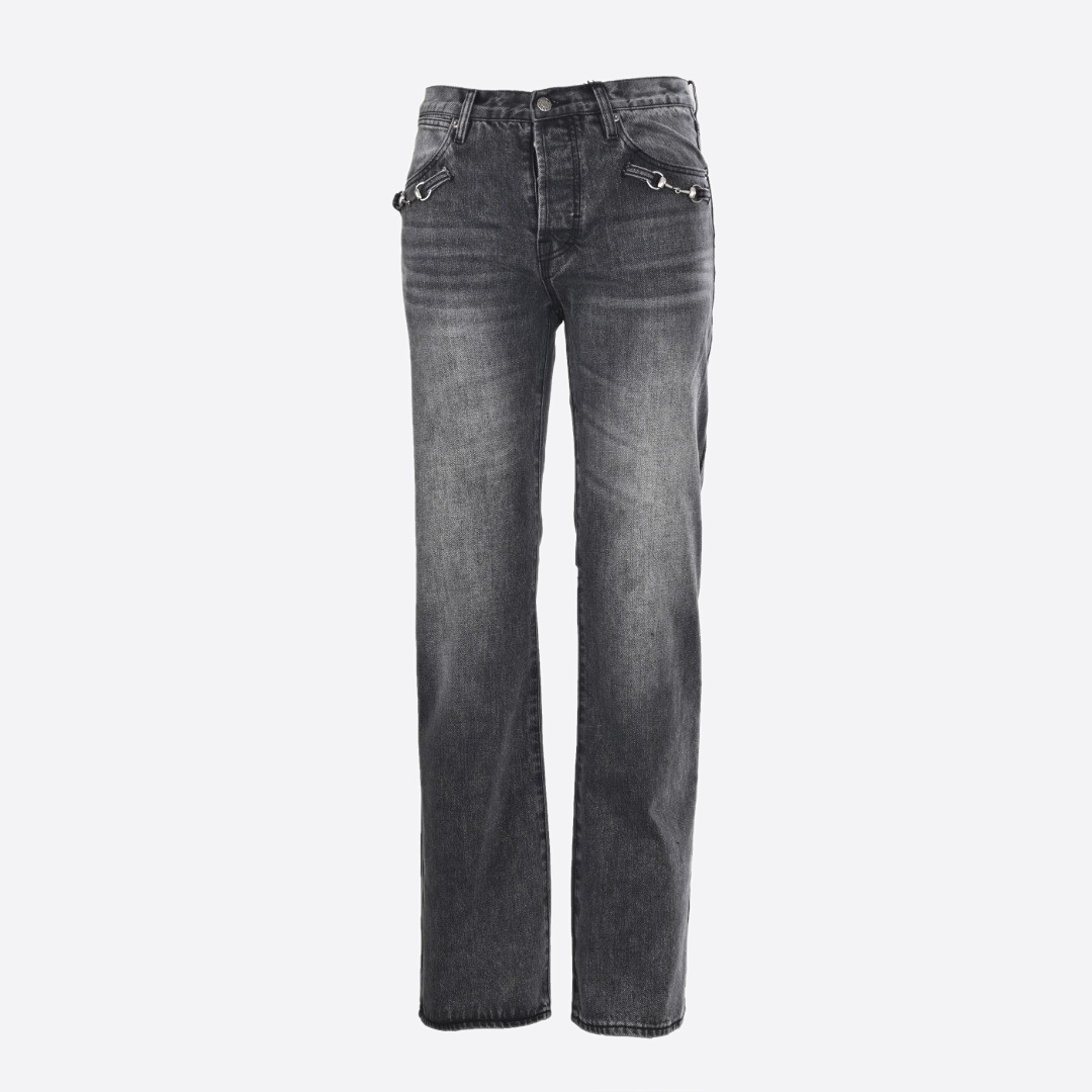 グッチ GUC ロック デニムパンツ ウォッシュグレー