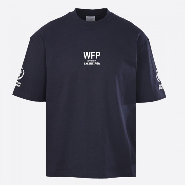 バレンシアガ WFP ミディアムフィット Tシャツ ネイビー