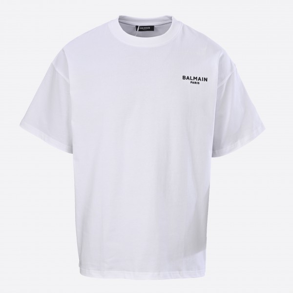 バルマン スモールロゴ ボンディング Tシャツ ホワイト ブラック