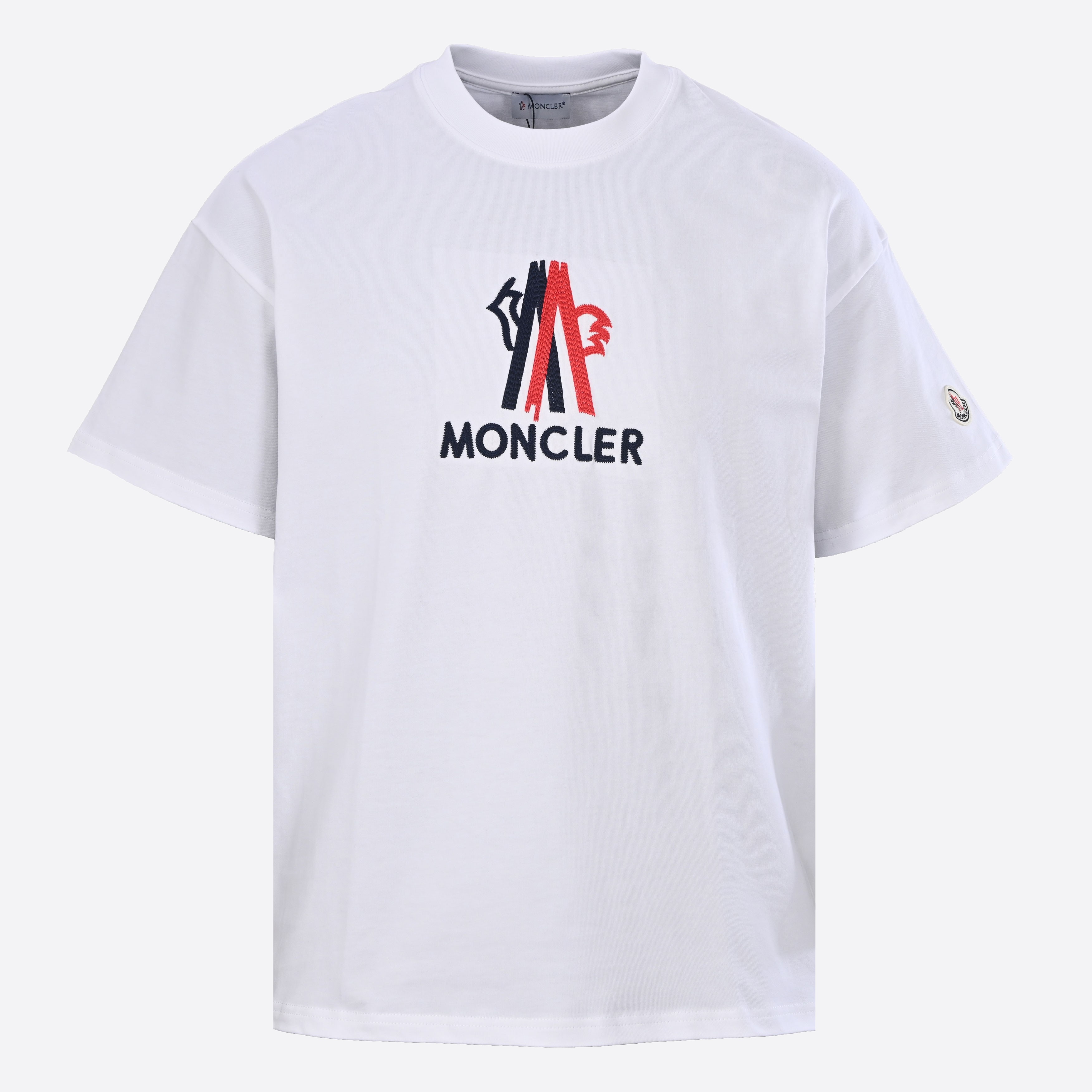 モンクレール MC 刺繍ロゴ Tシャツ ホワイト