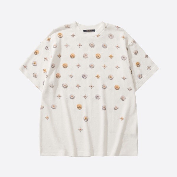 ルイヴィトン モノグラム ジャカード ブルーミング モノグラム ニット Tシャツ マルチカラー