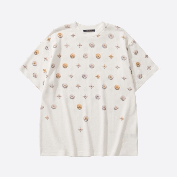 ルイヴィトン モノグラム ジャカード ブルーミング モノグラム ニット Tシャツ マルチカラー