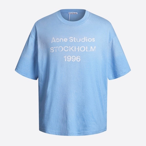 アクネ ストゥディオズ 1996ロゴTシャツ アイスブルー