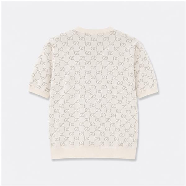 グッチ GG ジャカード ニットトップ ベージュ