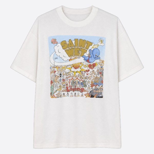 セント マイケル SS Tシャツ Saint Wet ホワイト