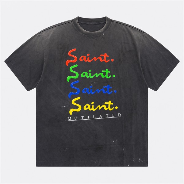 セント マイケル Mulated SS Tシャツ ブラック