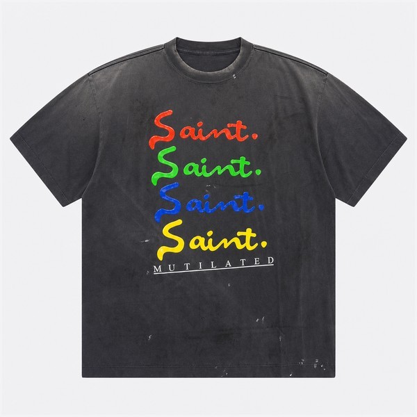 セント マイケル Mulated SS Tシャツ ブラック