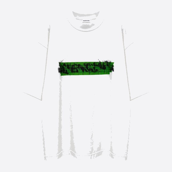 バレンシアガ レターテープ ロゴTシャツ ホワイト