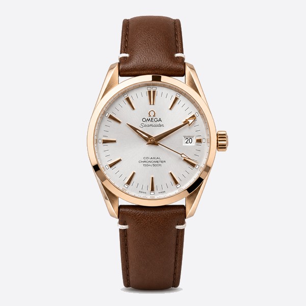 オメガ Seamaster Aqua Terra ウォッチ ホワイト ダイヤル ブラウン ストラップ