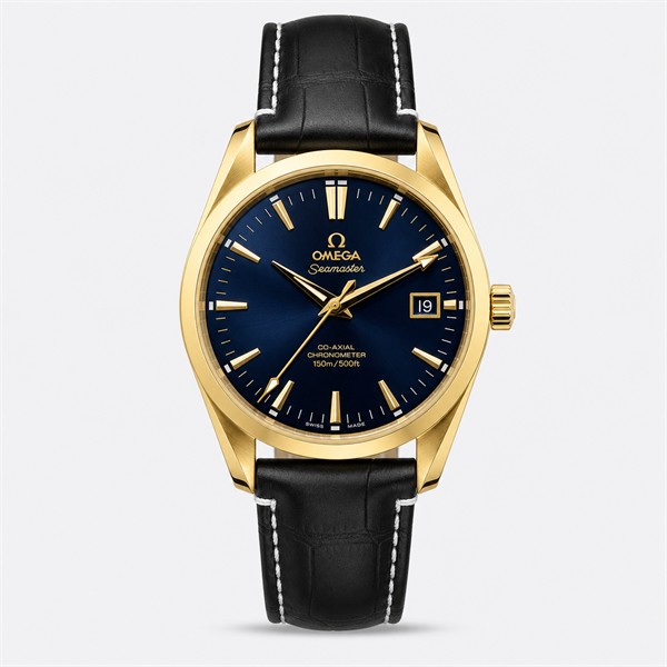 オメガ Seamaster Aqua Terra ウォッチ Blue ダイヤル ゴールド ケース