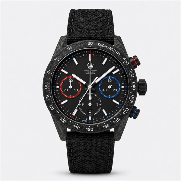 ロレックス Daytona DIW カーボン ウォッチ ブラック Blue Red ダイヤル