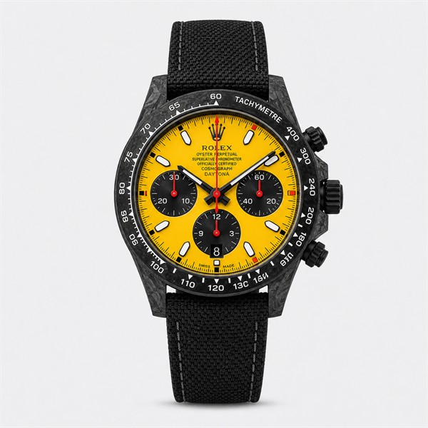 ロレックス Daytona DIW カーボン ウォッチ Yellow ダイヤル