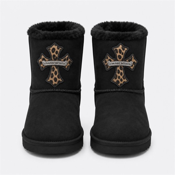 クロムハーツ x UGG Haircalf Mid Snow ブーツ ブラック