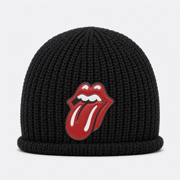 クロムハーツ x Rolling Stones Cashmere ビーニー ブラック