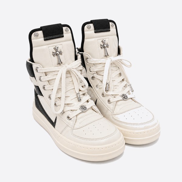 クロムハーツ x リック オウエンス クロス Geobasket High Top スニーカー ブラック