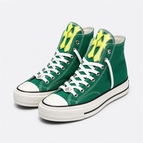 クロムハーツ x Converse 1970s レオパード クロス ハイトップ スニーカー Green