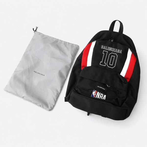 バレンシアガ NBA 10 刺繍 バックパック ブラック