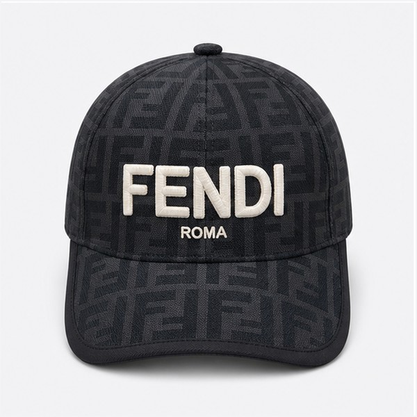 フェンディ FFモノグラム ベースボールキャップ チャコール