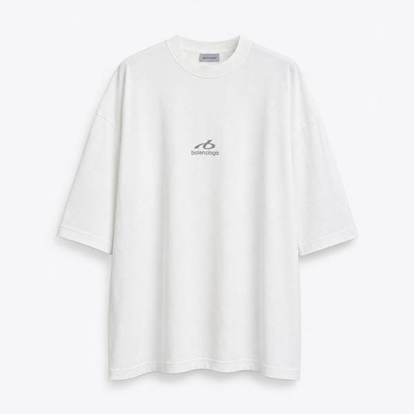 バレンシアガ 3Bスポーツアイコン オーバーサイズTシャツ チョーキーホワイト 850345TTVK59054