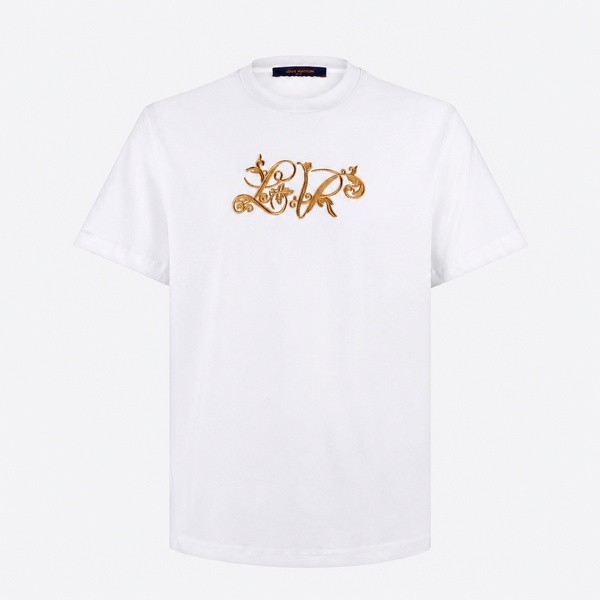 ルイヴィトン エンブロイダードシグネチャー Tシャツ ホワイト 1AJGHW