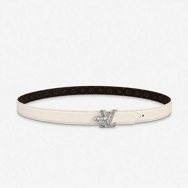 ルイヴィトン LV Bloom 20mm リバーシブルベルト ホワイト シルバー