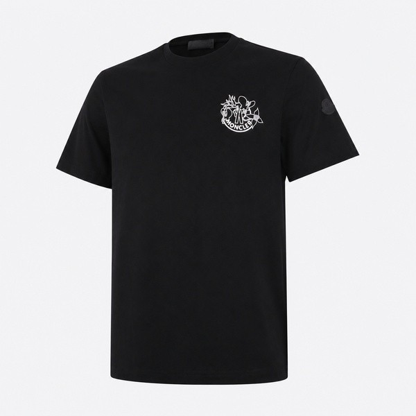 モンクレール フロック胸ロゴ Tシャツ ブラック