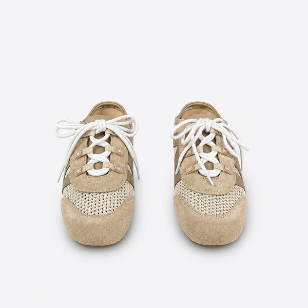 ルイヴィトン Sneakerina モノグラムメッシュ スニーカー クリーム