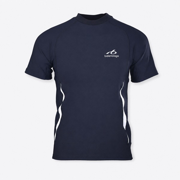 バレンシアガ BLCG リフレクティブパネル 速乾半袖Tシャツ ネイビー