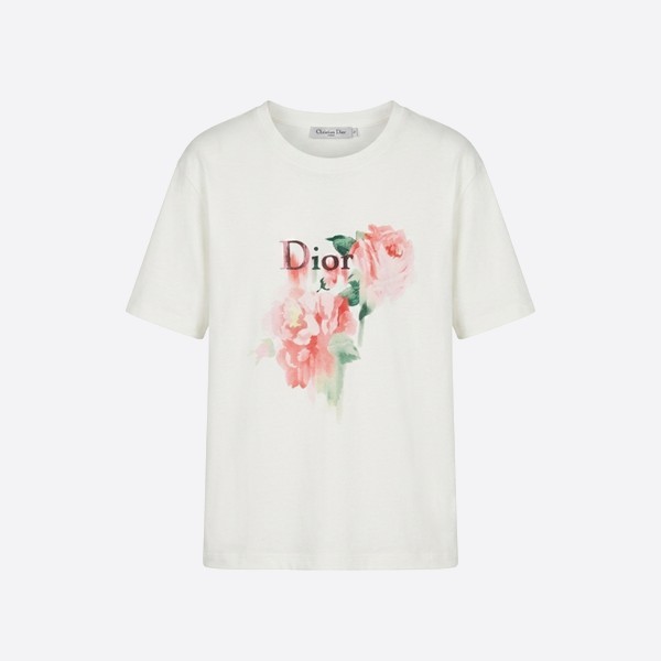 ディオール ピンク グラフィックプリント デニム ストレートパンツ