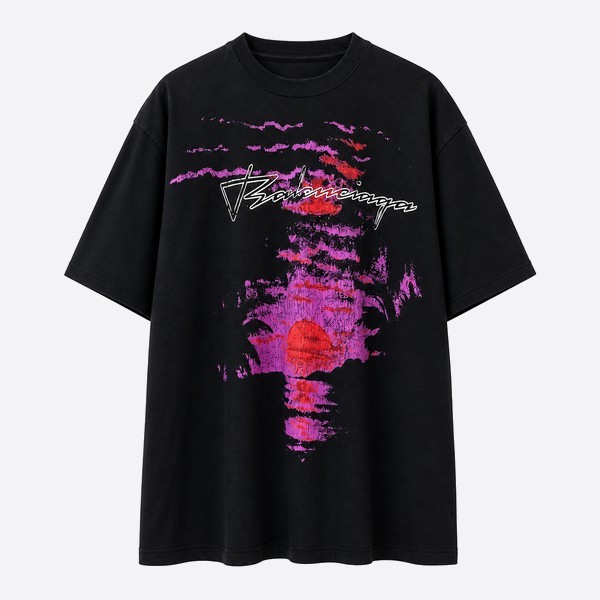 バレンシアガ ペイントロゴ ウォッシュド Tシャツ