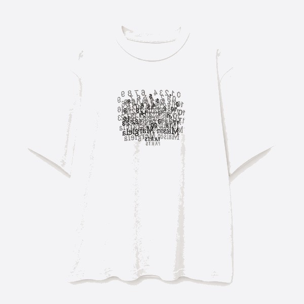 エムエム6 メゾン マルジェラ ナンバーロゴ Tシャツ