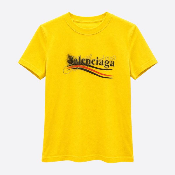 バレンシアガ ラインストーン ロゴ Tシャツ