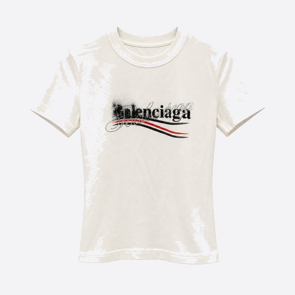 バレンシアガ ラインストーン ロゴ Tシャツ