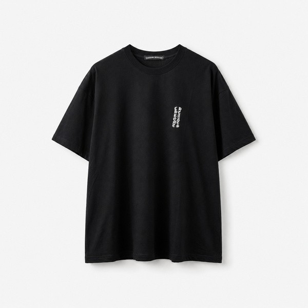 クロムハーツ 縦ロゴ バックプリントTシャツ ブラック