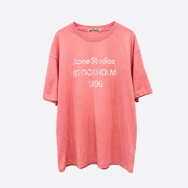 アクネストゥディオズ スプレーロゴ Tシャツ タンゴピンク