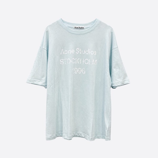 アクネストゥディオズ スプレーロゴ Tシャツ ダスティホワイト